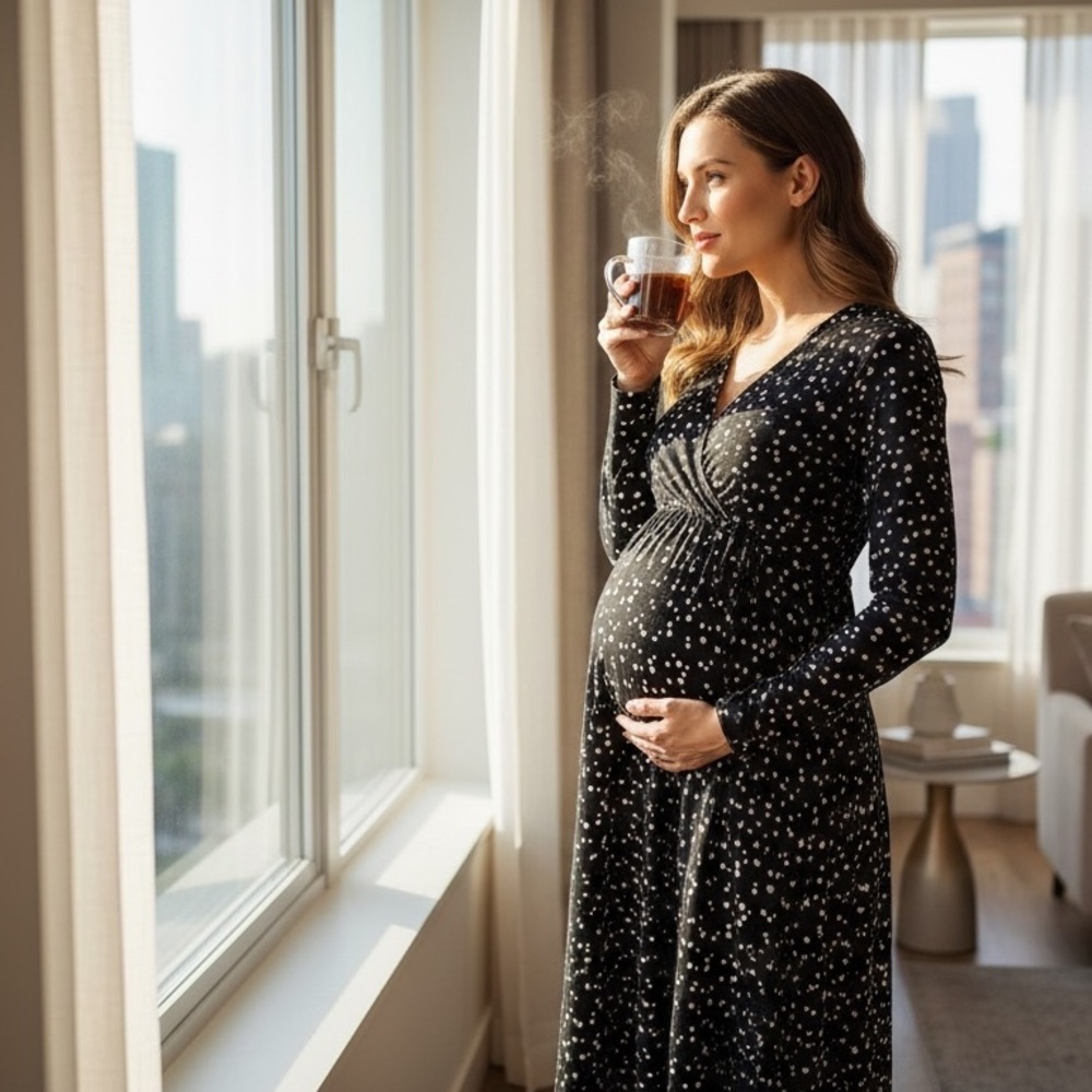 Liz Lange Maternity Polka Dot Dress – Size Large